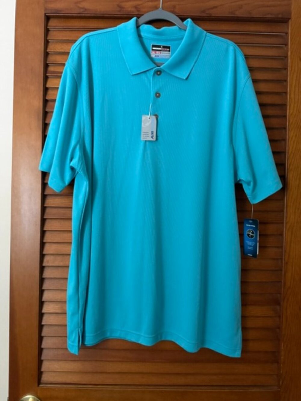 NWT Men's Grand Slam Air Flow Performance Polo Shirt - Scuba Blue - XXL